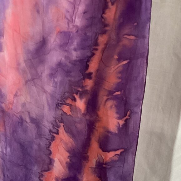 Four 100% silk Hand dyed 
 scarves - Picture 8 of 8